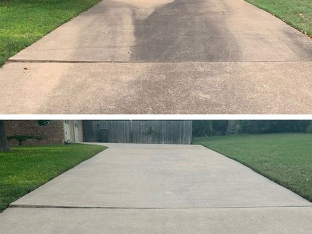 Before And After Driveway Cleaning